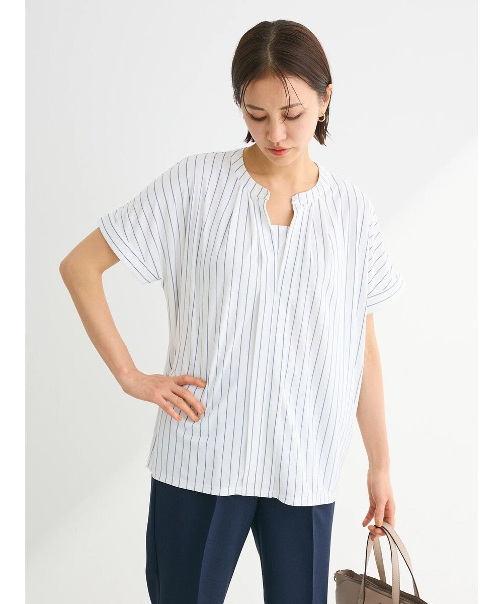 Green Parks ２ｗａｙ　フレンチスリーブ釦付ブラウソー 