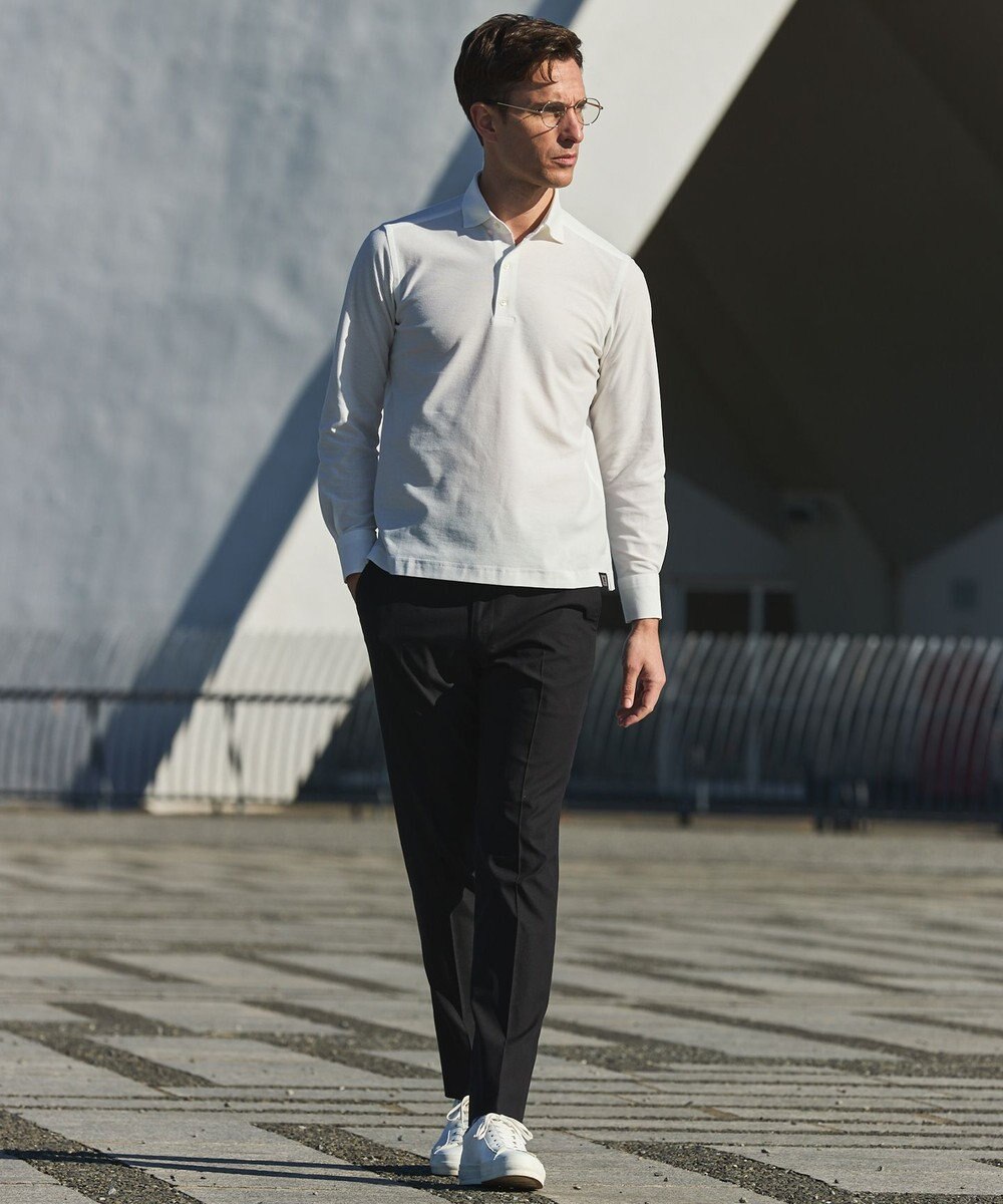 GOTAIRIKU 仕事で着られる綿パン【吸水速乾/ストレッチ/折り目加工】クールマックスコットンパンツ_ノータック（25年モデル） 