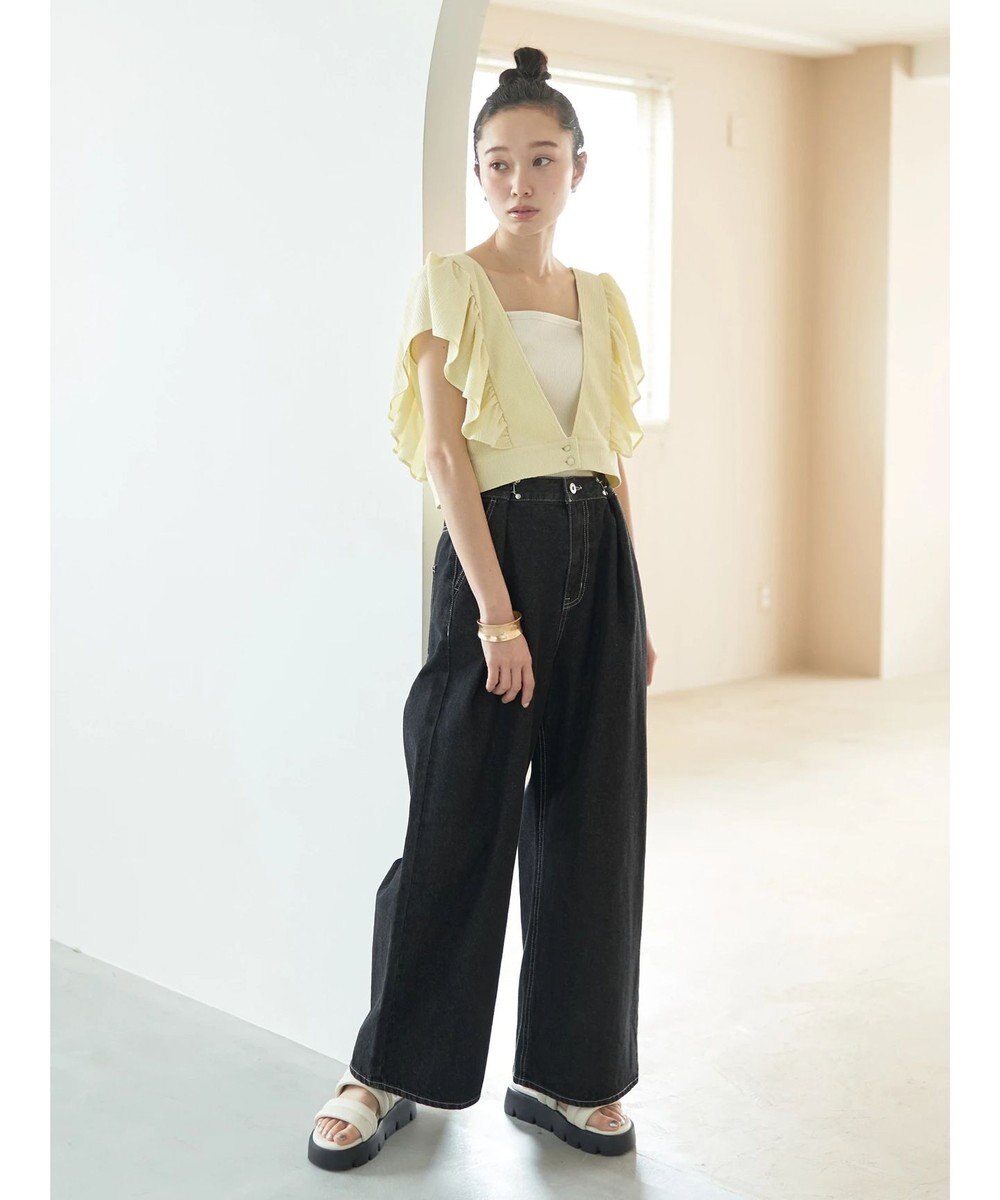 earth music&ecology タックホックデニムパンツ 