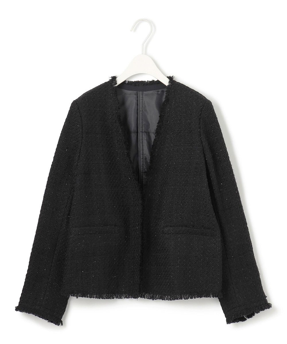 ICB 【CLASSY.1月号掲載】ルレックスツイード ノーカラージャケット 