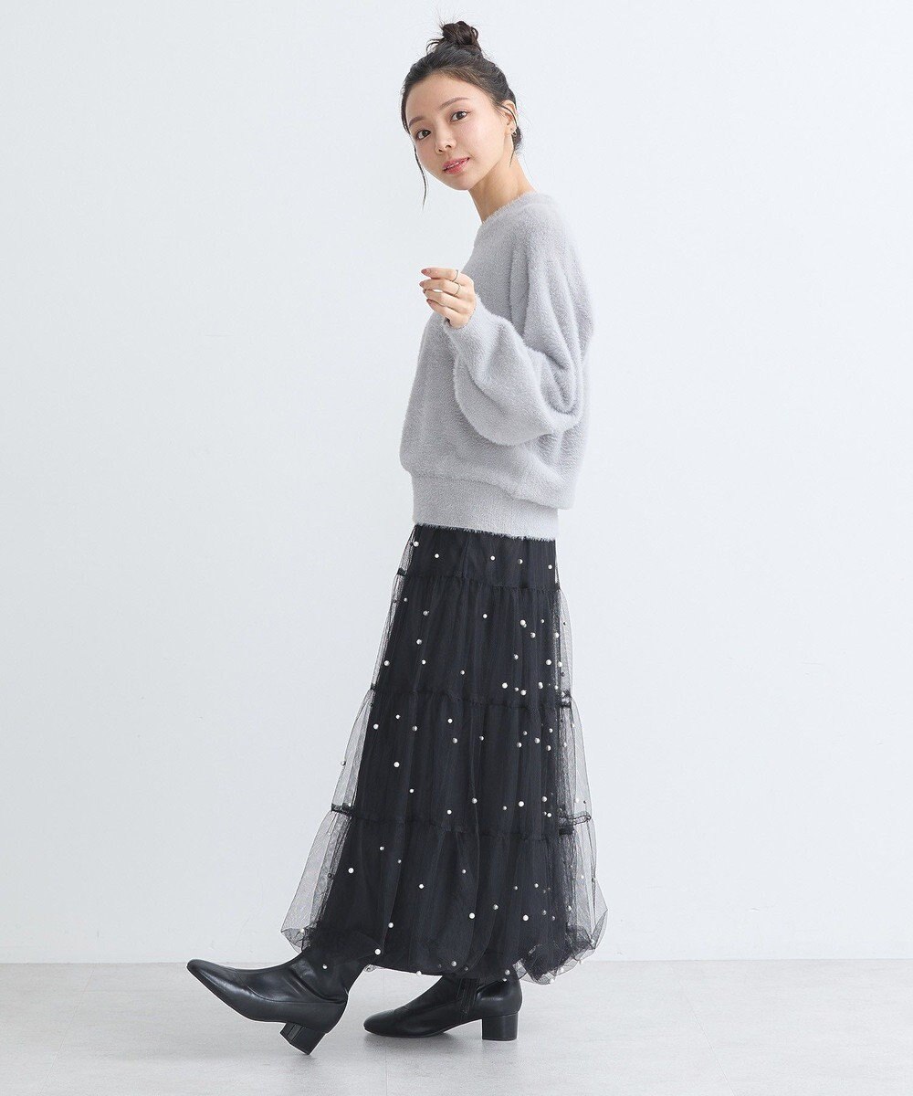 earth music&ecology チュールパールスカート 