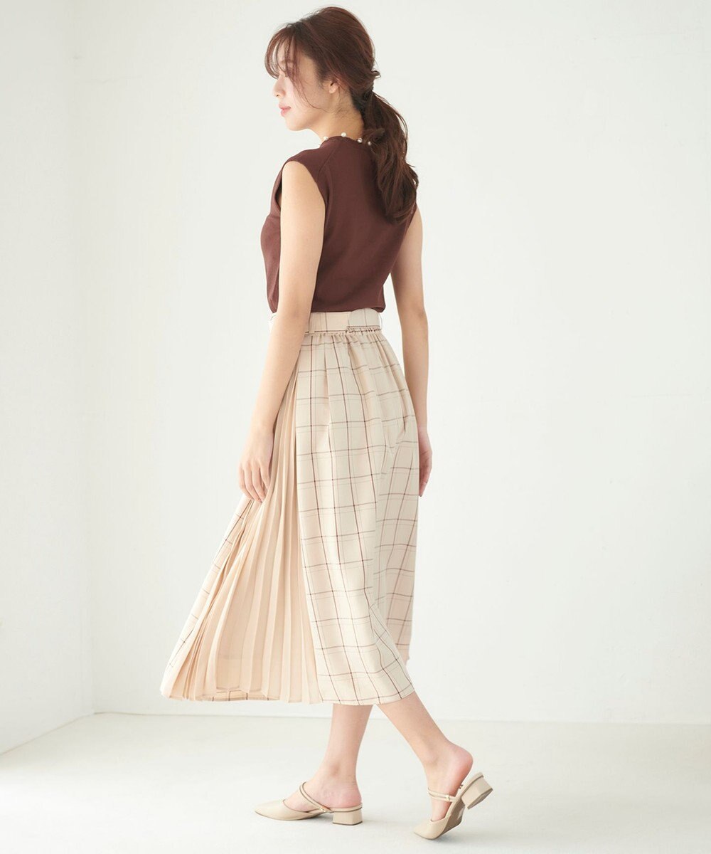 Feroux 【接触冷感】パール付きノースリーブ ニット 