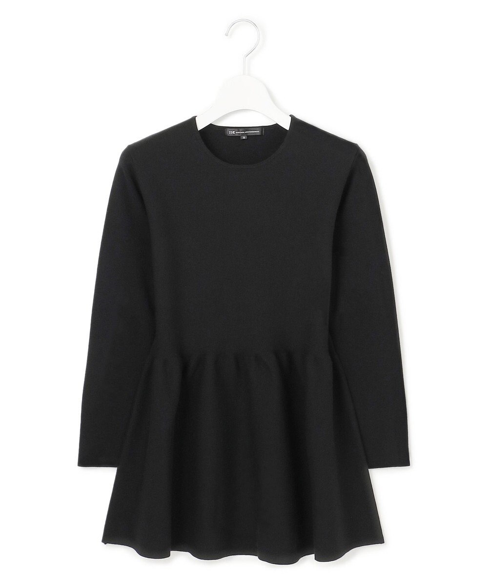 23区 S 【Sサイズ限定】ヴィスコースストレッチ ペプラムデザイン ニット 