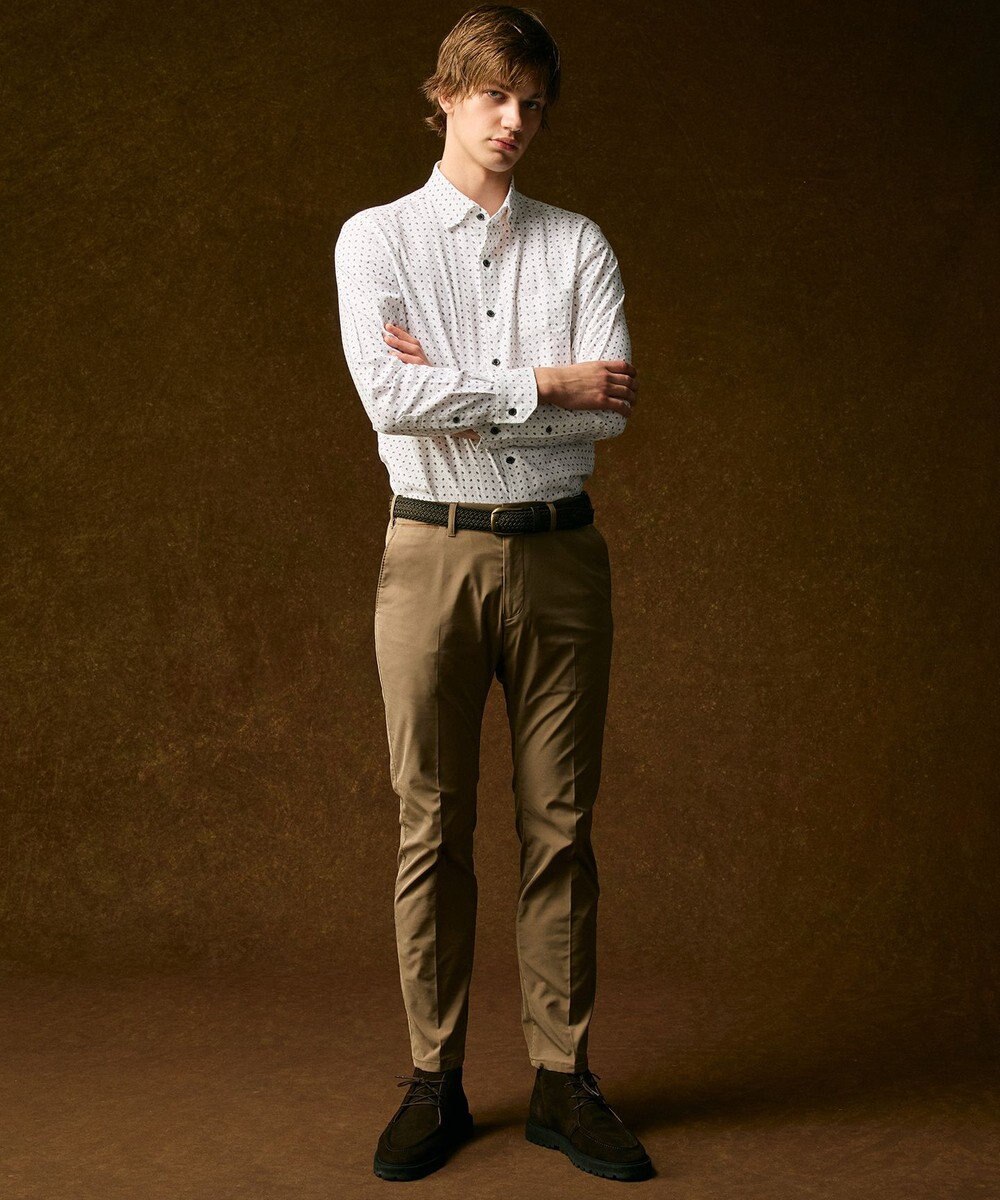 JOSEPH ABBOUD 【オーガニックコットン使用・自然なストレッチ性】JOE COTTON ストレッチオックスペイズリー シャツ 