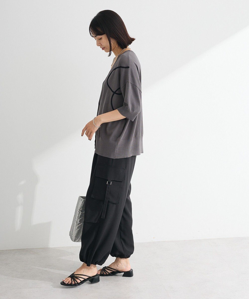 Green Parks 刺繍コードＶネックカーディガン 