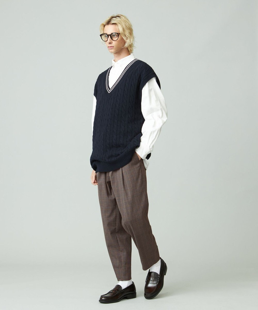 J.PRESS YORK STREET 【UNISEX】チェックテーパードパンツ 