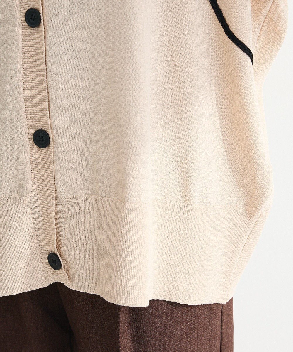 Green Parks 刺繍コードＶネックカーディガン 