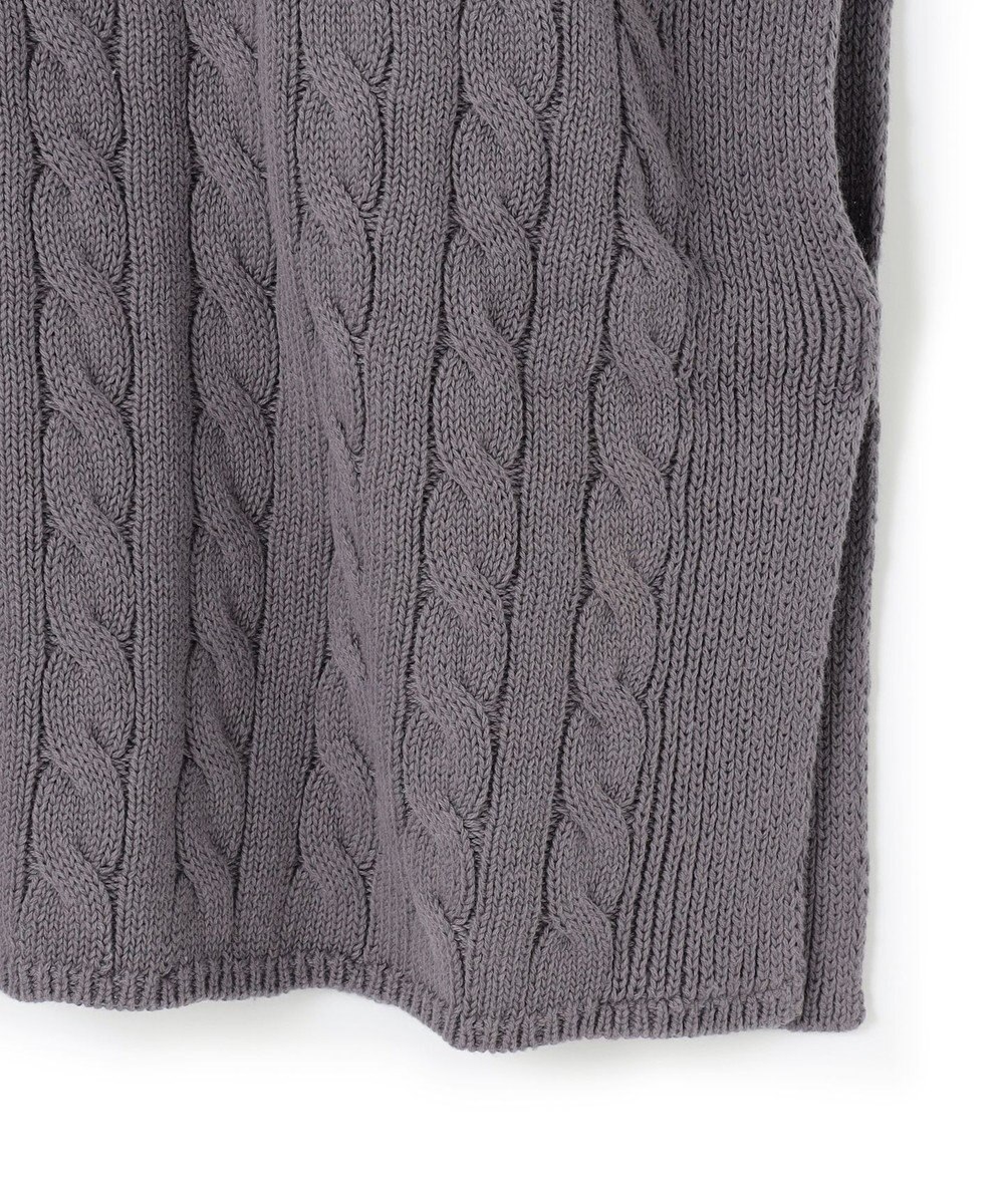 J.PRESS YORK STREET 【WOMEN】コットンニット ケーブルポンチョ 