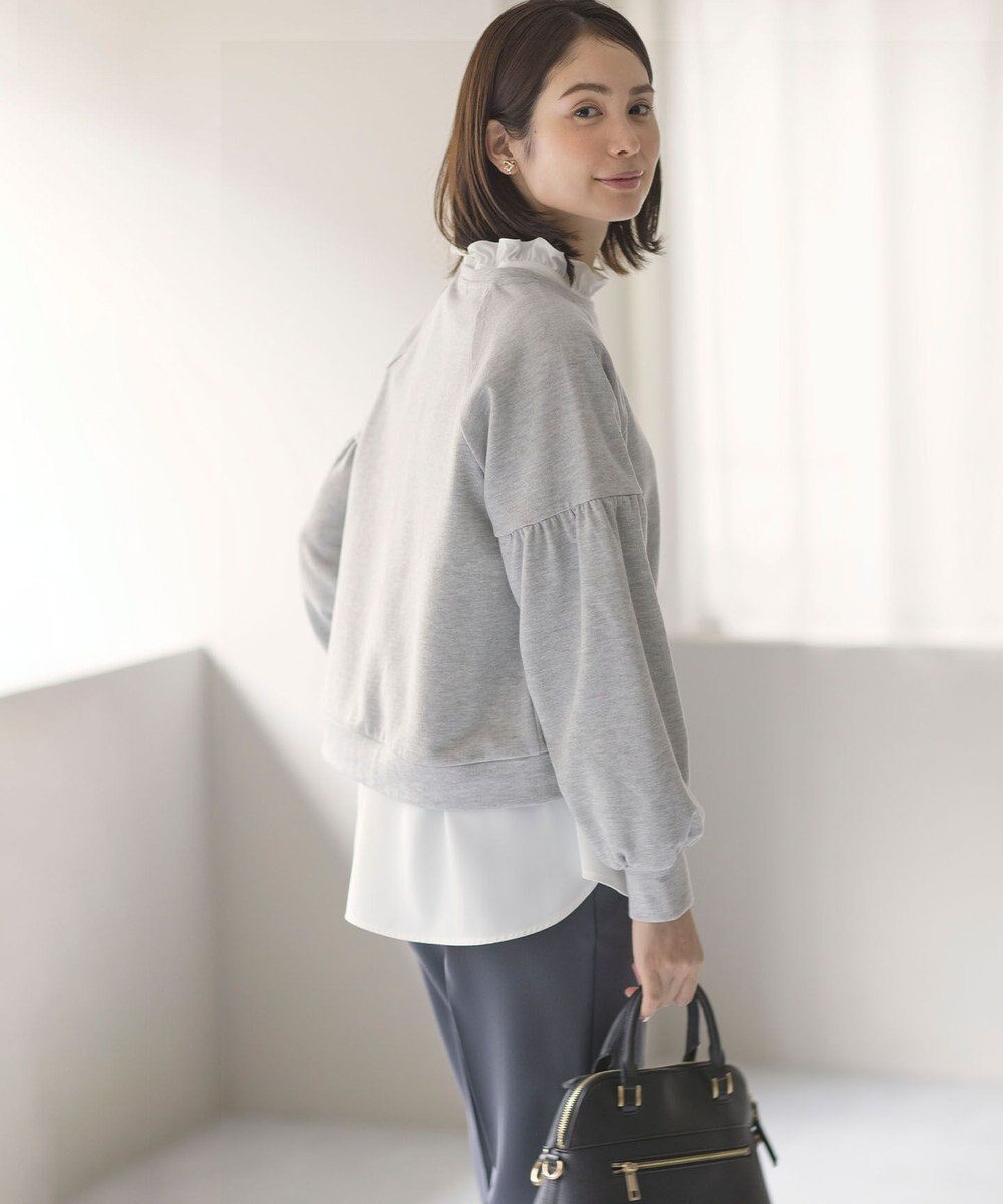 組曲 ラメパフスリーブプルオーバー 