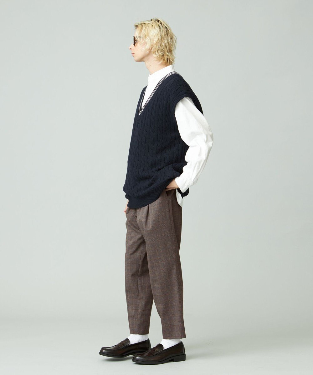 J.PRESS YORK STREET 【UNISEX】チェックテーパードパンツ 