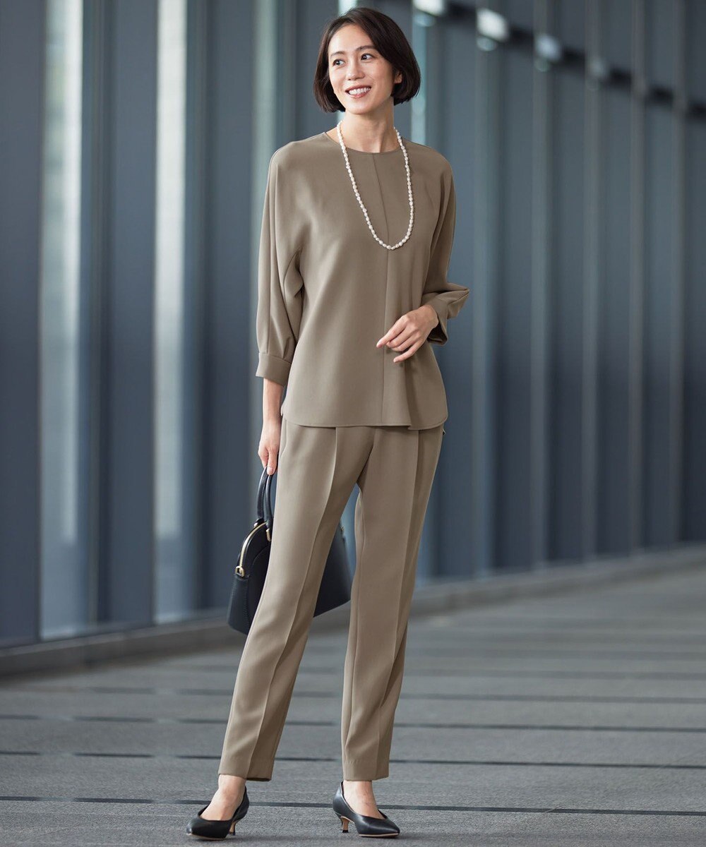 自由区 L 【17号サイズまで展開・カタログ掲載・セットアップ対応】トリアセダブルクロス ブラウス 