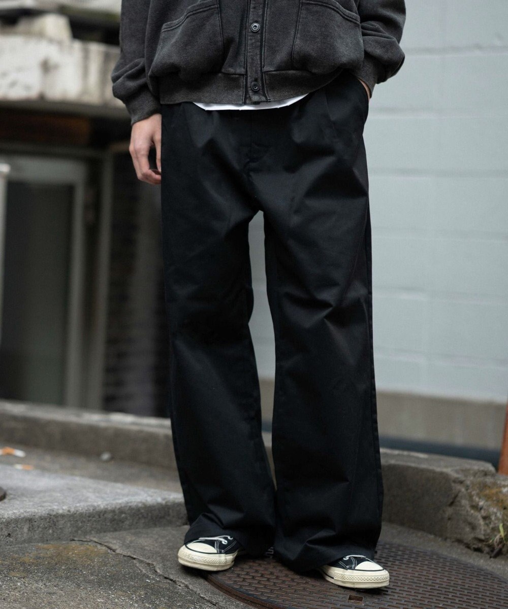WEGO 別注RED　KAPタックワイドチノパンツ 