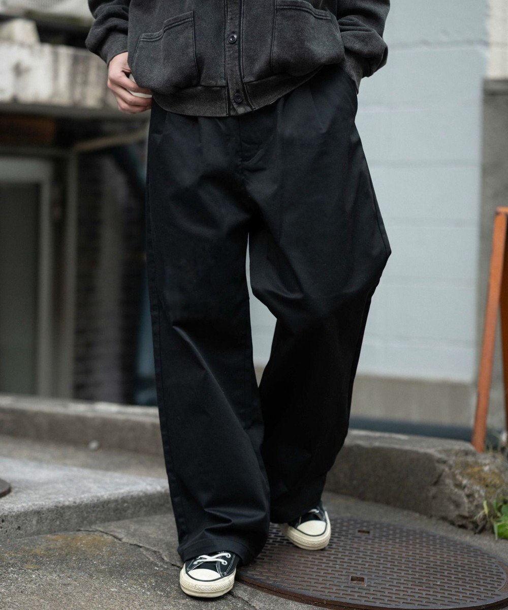 WEGO 別注RED　KAPタックワイドチノパンツ 