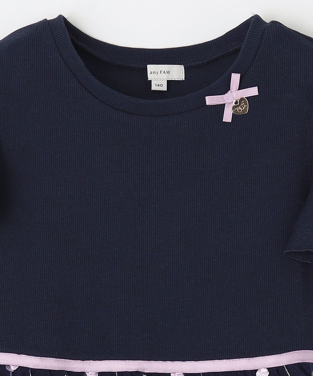 ANY KIDS 刺繍チュールガーリー ワンピース 