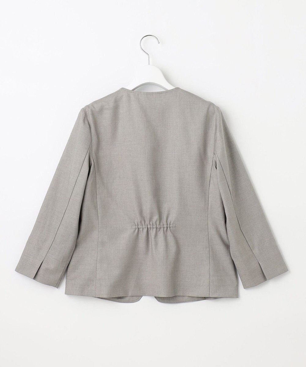 J.PRESS LADIES 【セットアップ対応・洗える・UVケア・速乾】 OXIJEWELストレッチ ノーカラー ジャケット 