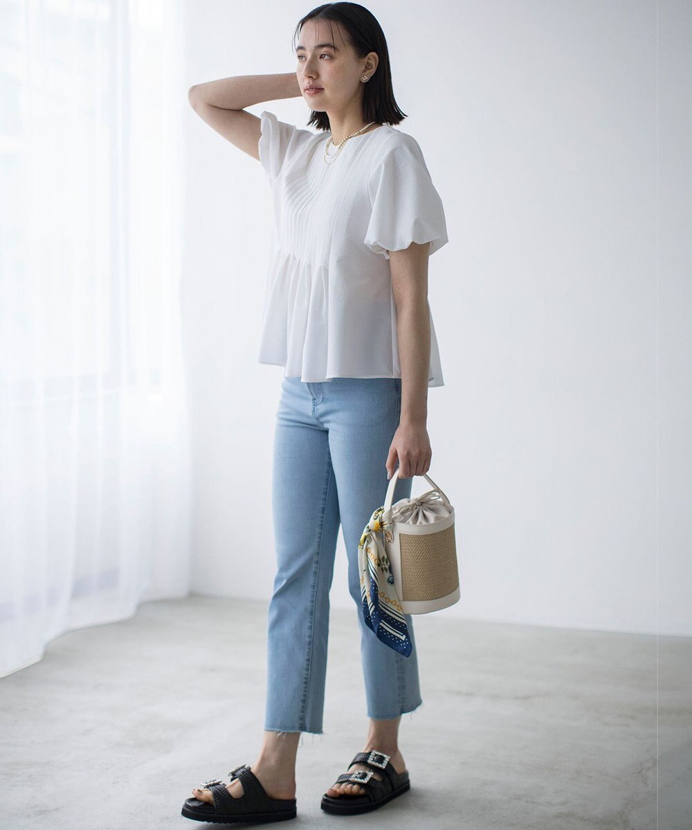 組曲 S ドビーストライプピンタック ブラウス 