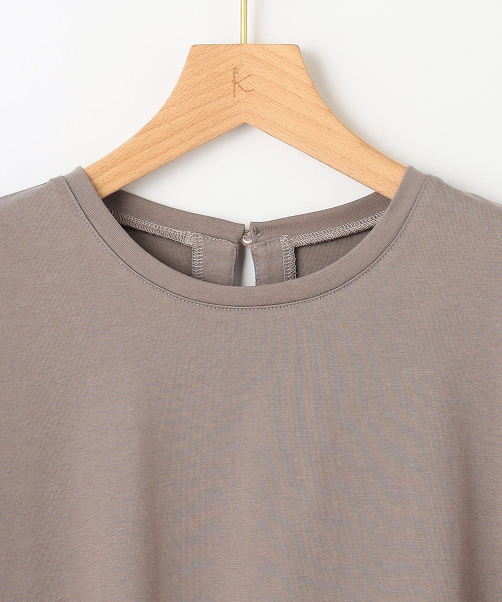 組曲 【汗ジミ防止・撥水】GIZAプレーティング天竺 袖フレア Tシャツ 