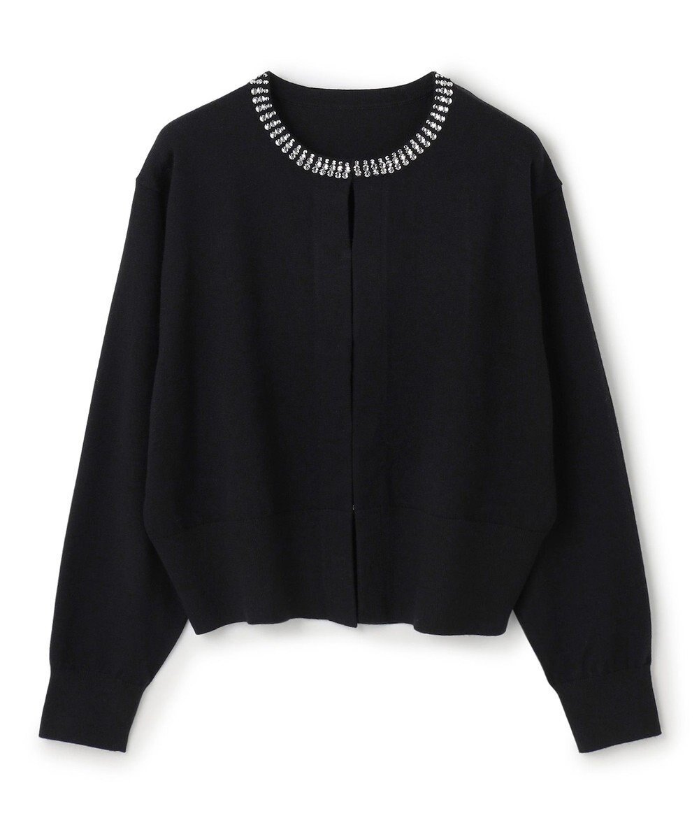 UNFILO ネックビジュー カーディガン 