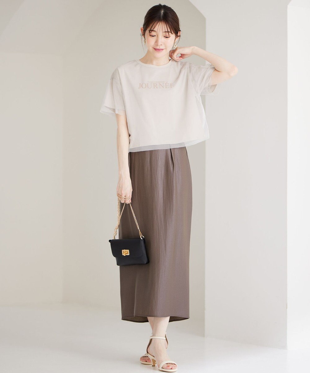 ANY SIS 【洗える】ソフトグリッターペンシル スカート 