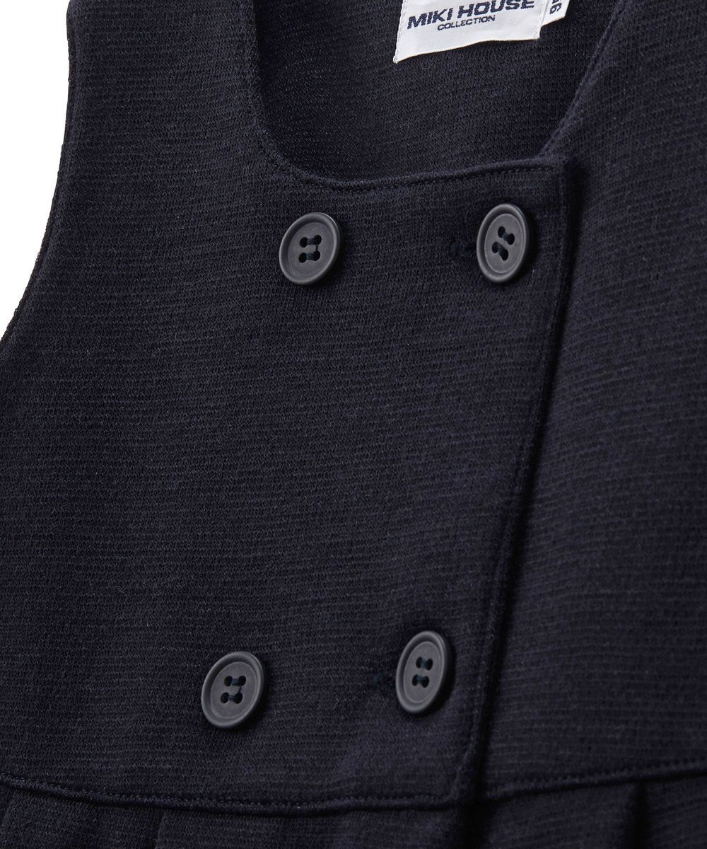 MIKI HOUSE HOT BISCUITS 【90-130cm】ポンチジャージ素材のジャンパースカート 