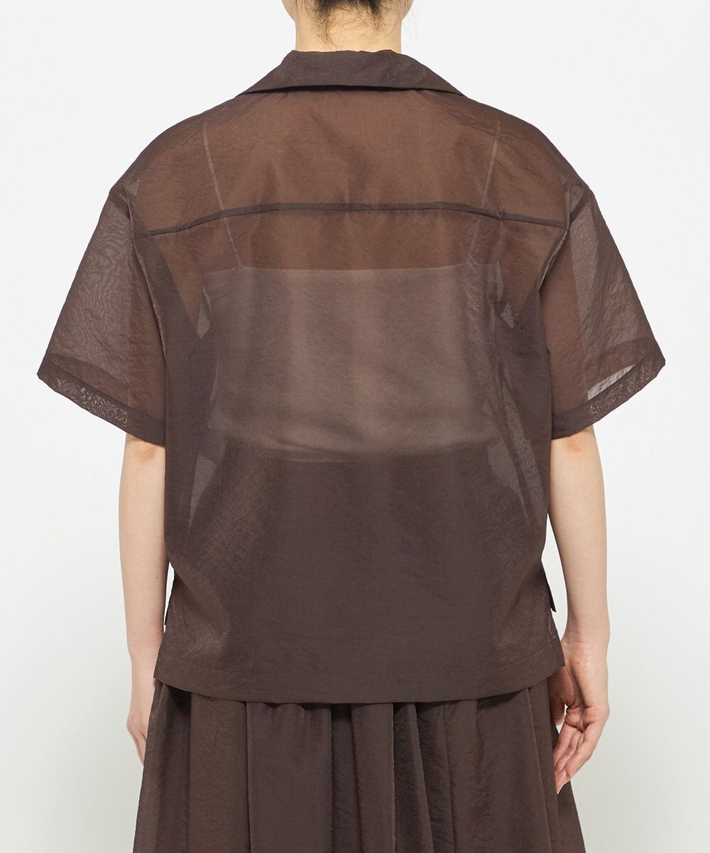 uncrave シアー オーガンジー ショート シャツ 