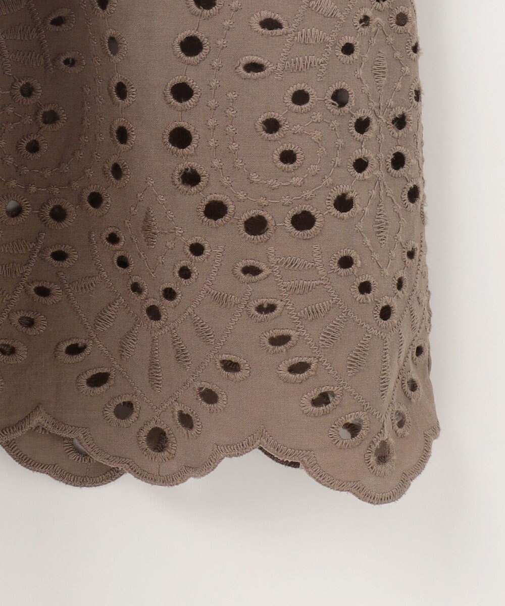 Feroux 刺繍入りシャツ ワンピース 