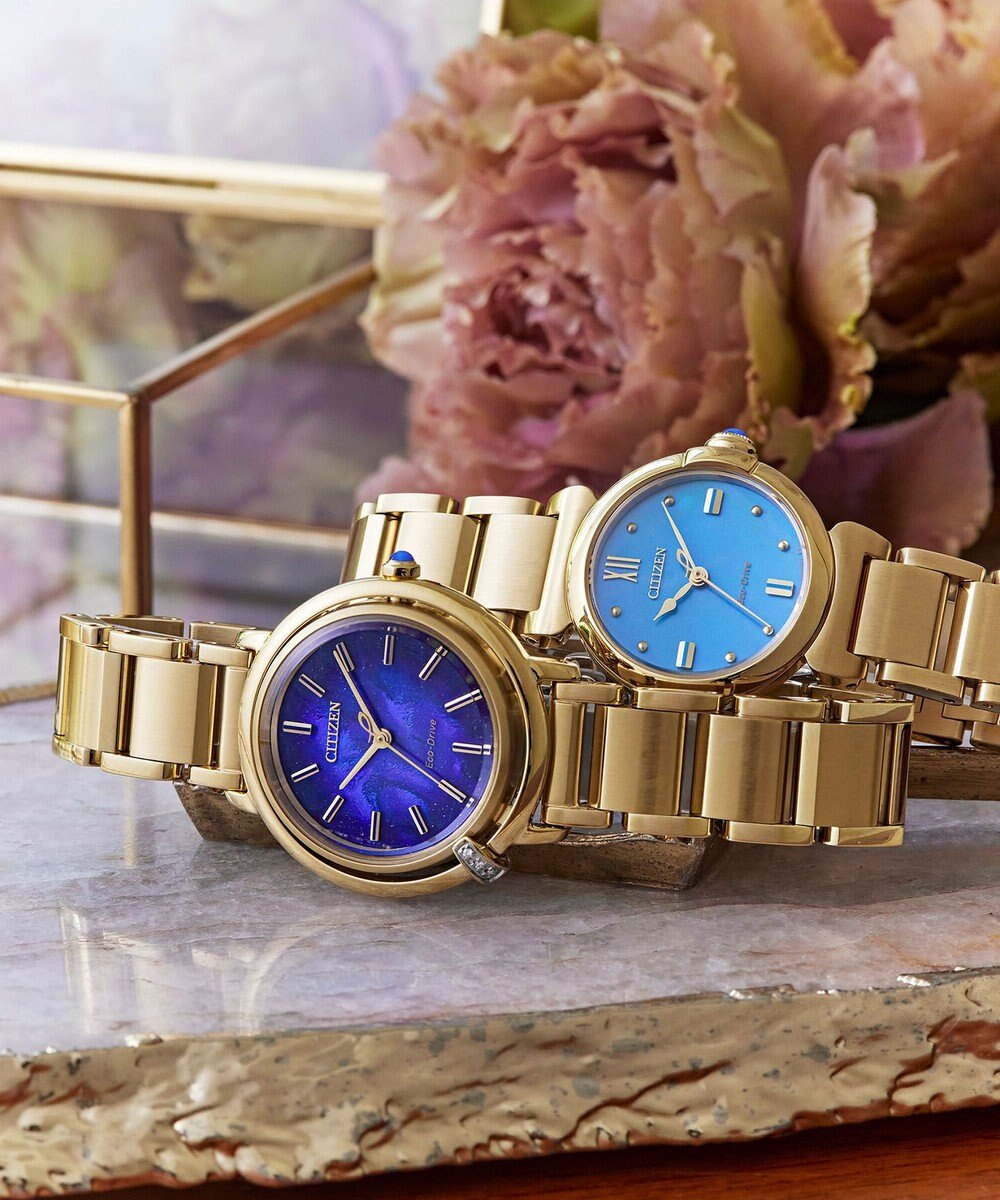 CITIZEN 【生命力あふれる美しい水（AQUA）を表現限定モデル】電池交換不要 光発電エコ・ドライブ ARCLY Collection EM1099-57L 