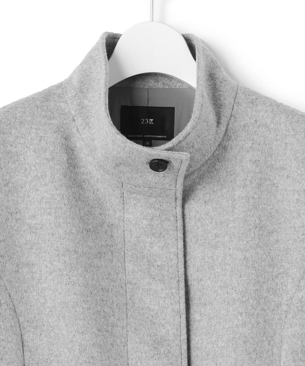 23区 S ウールカシミヤビーバー スタンドカラー コート 