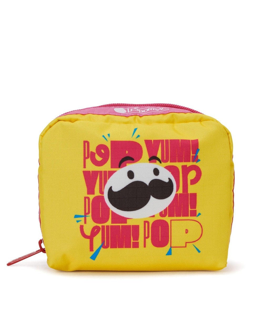LeSportsac SQUARE COSMETIC/プリングルズイエロースクエアコスメティック 