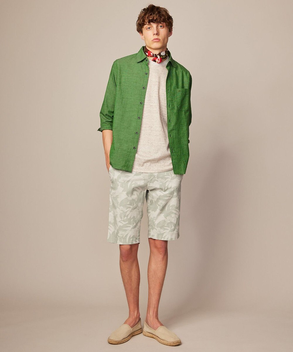 JOSEPH ABBOUD 【リネン素材/清涼感/吸水速乾】リネン天竺ボーダー Ｔシャツ 