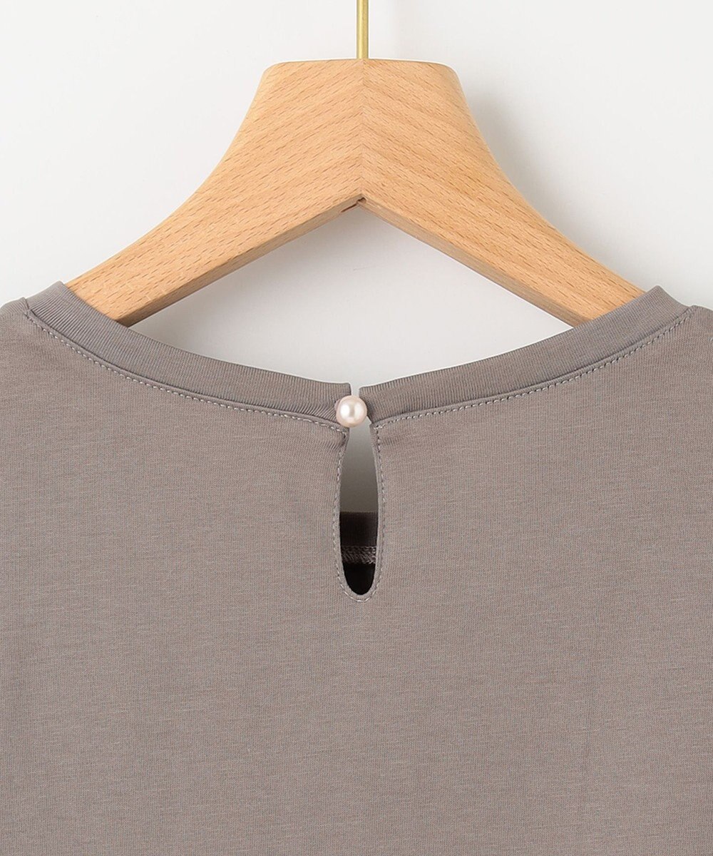 組曲 【汗ジミ防止・撥水】GIZAプレーティング天竺 袖フレア Tシャツ 