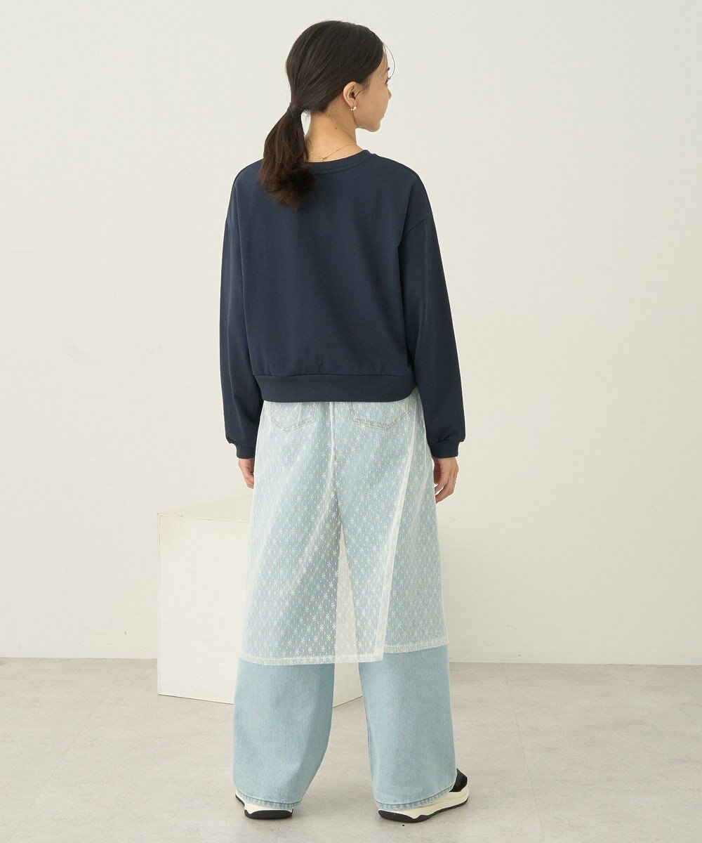 earth music&ecology ＳＥＴ２点レースロゴプルオーバー＋チュールワンピ 