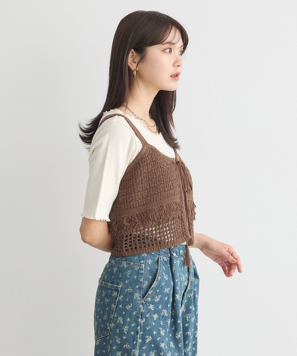 earth music&ecology フリンジニットビスチェ 