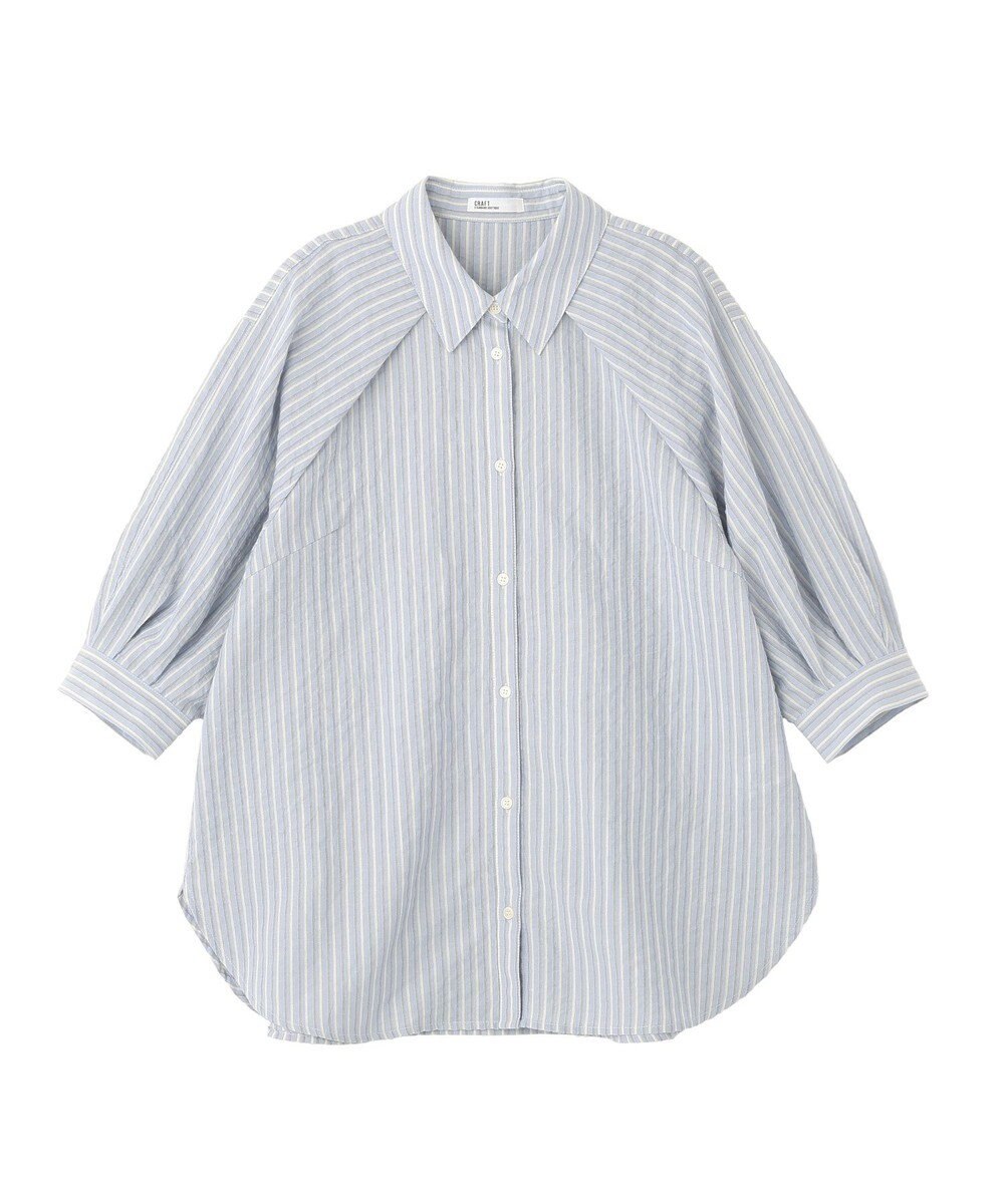 CRAFT STANDARD BOUTIQUE ストライプラグランタックシャツ 
