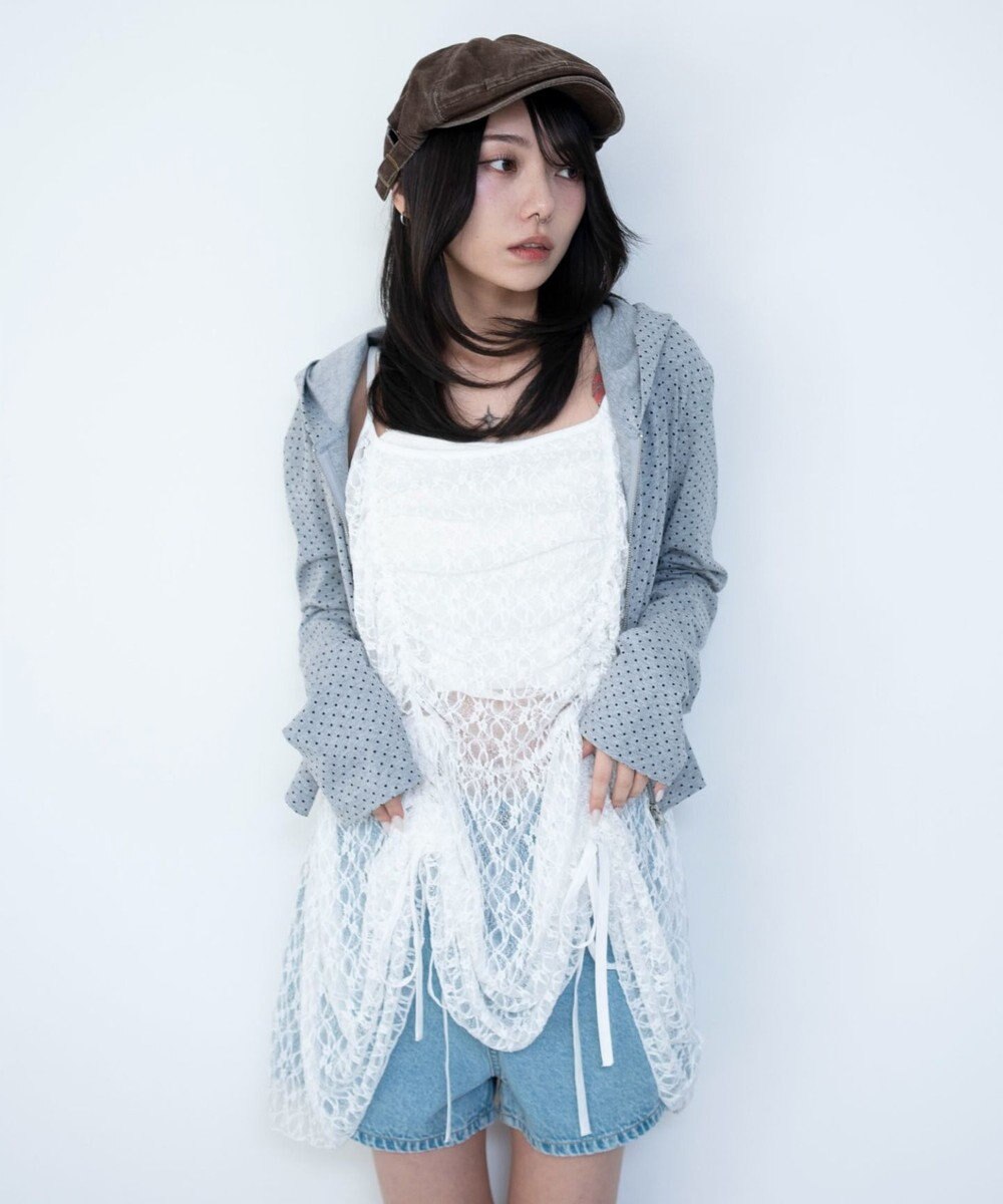 WEGO ドロストデザインキャミワンピース 