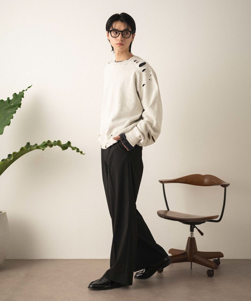 WEGO ショートダメージプルオーバー 