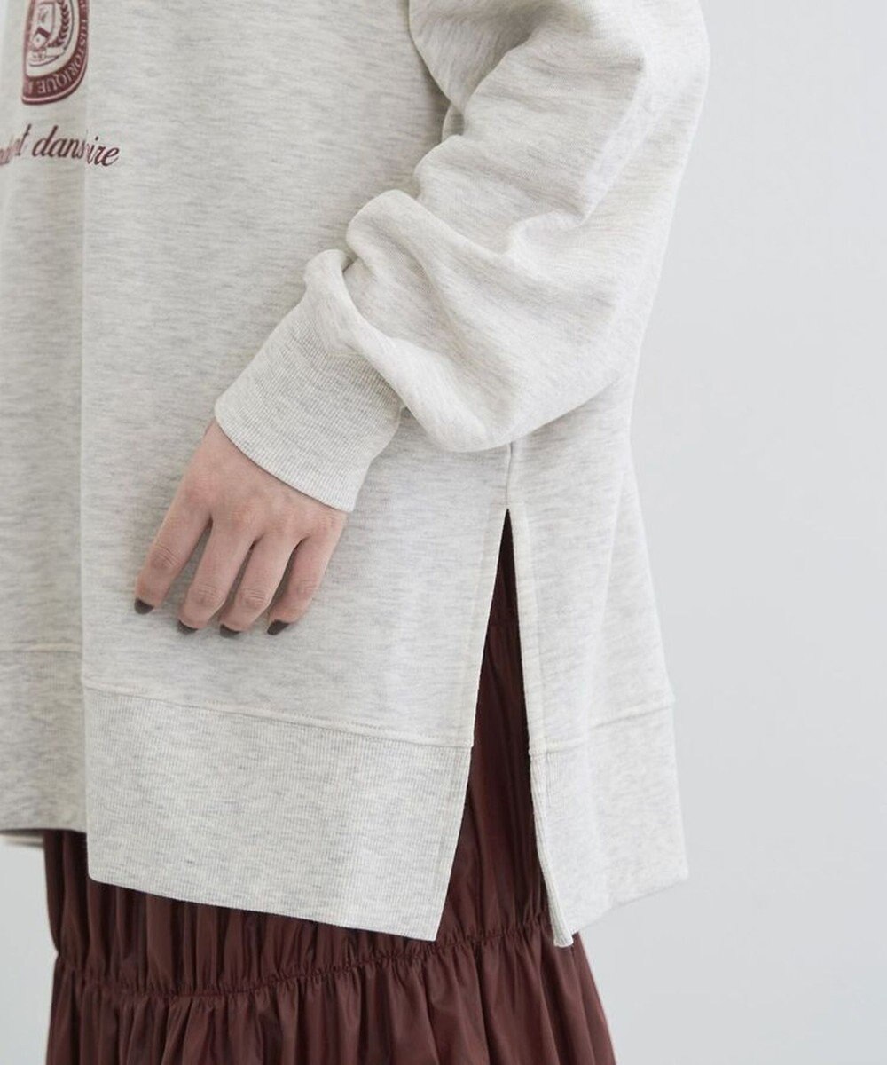 Green Parks 裏毛エンブレムパーカーチュニック 