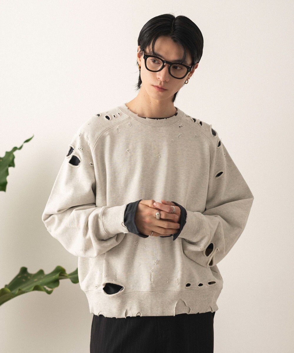 WEGO ショートダメージプルオーバー 