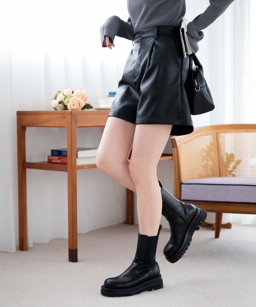 WEGO Fレザータックショートパンツ 