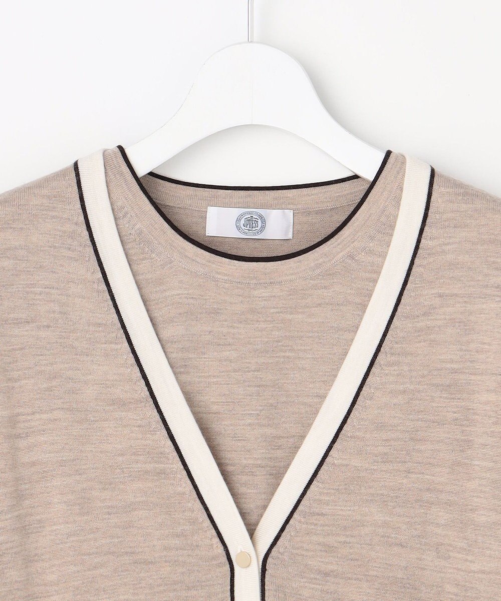 J.PRESS LADIES トリムツイン ニット 