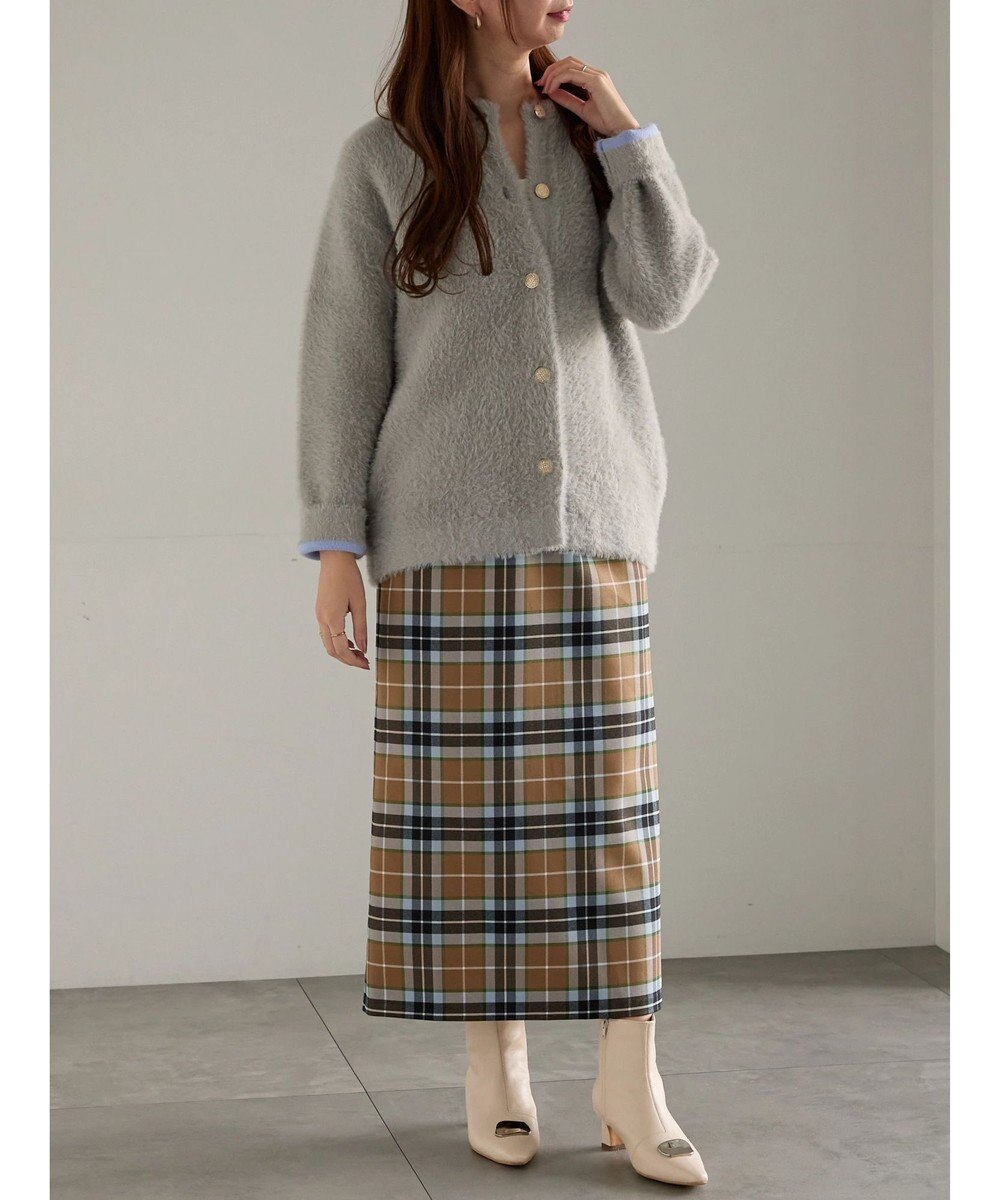 Te chichi ダブルフェイスフェザーカーディガン 