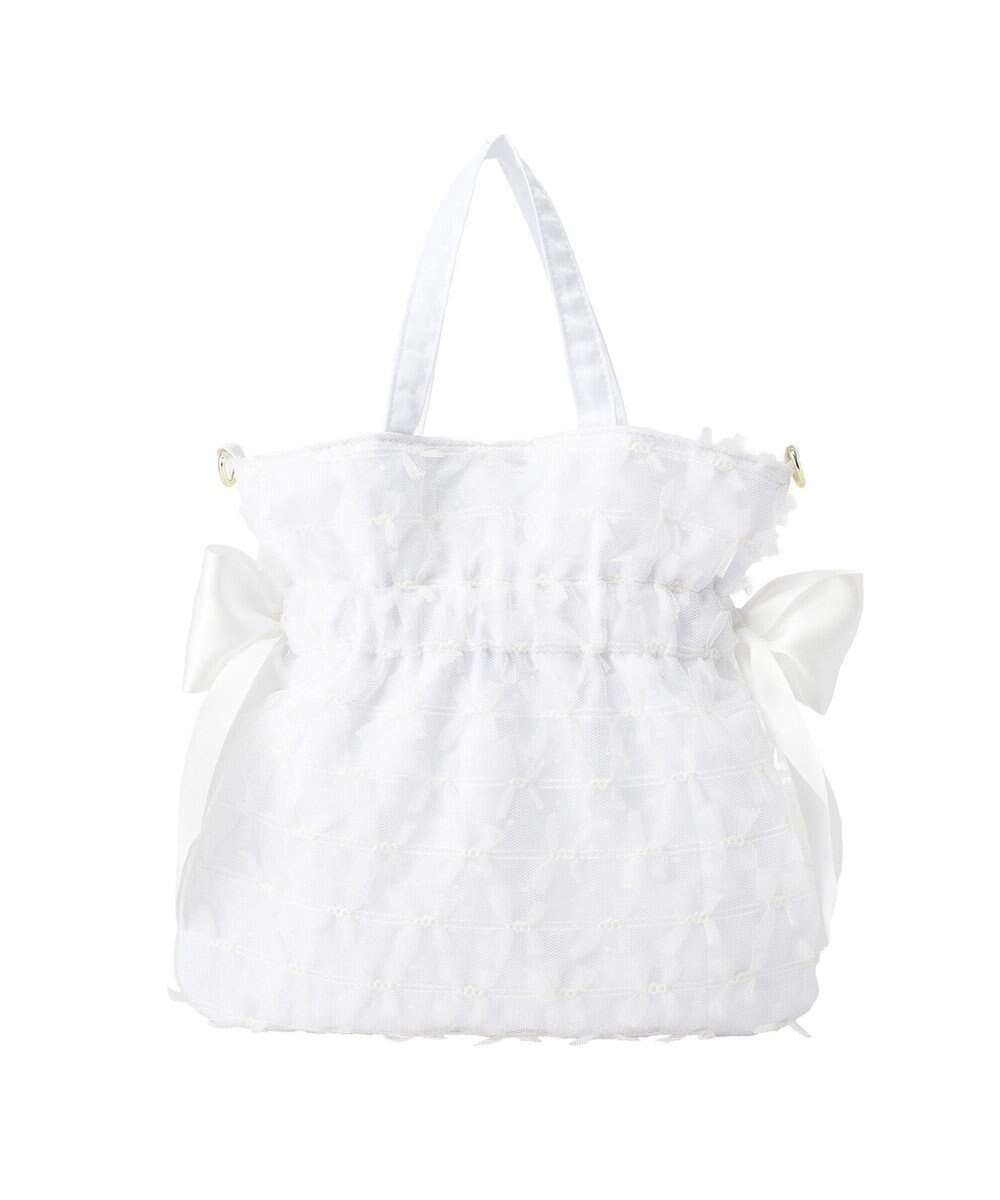 Maison de FLEUR レースダブルリボン２Ｗａｙトートバッグ 