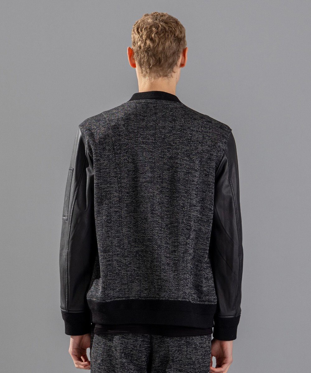 JOSEPH HOMME 【LEON 掲載】ブライトヘザージャージー レザーブロッキングブルゾン 