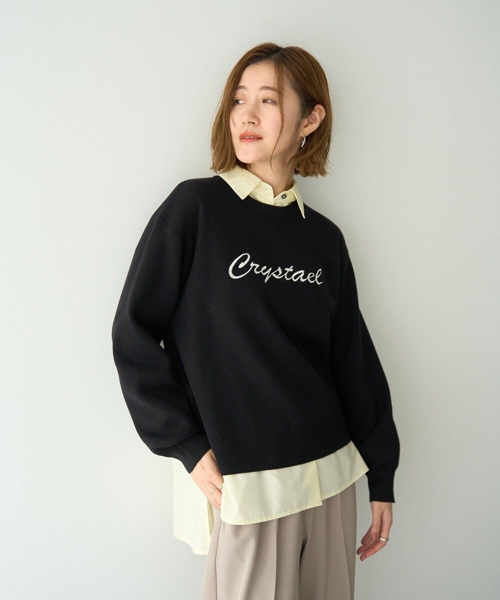 YECCA VECCA 刺繍ロゴニット 