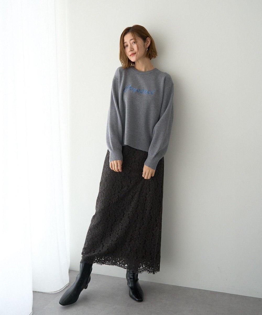 YECCA VECCA 刺繍ロゴニット 