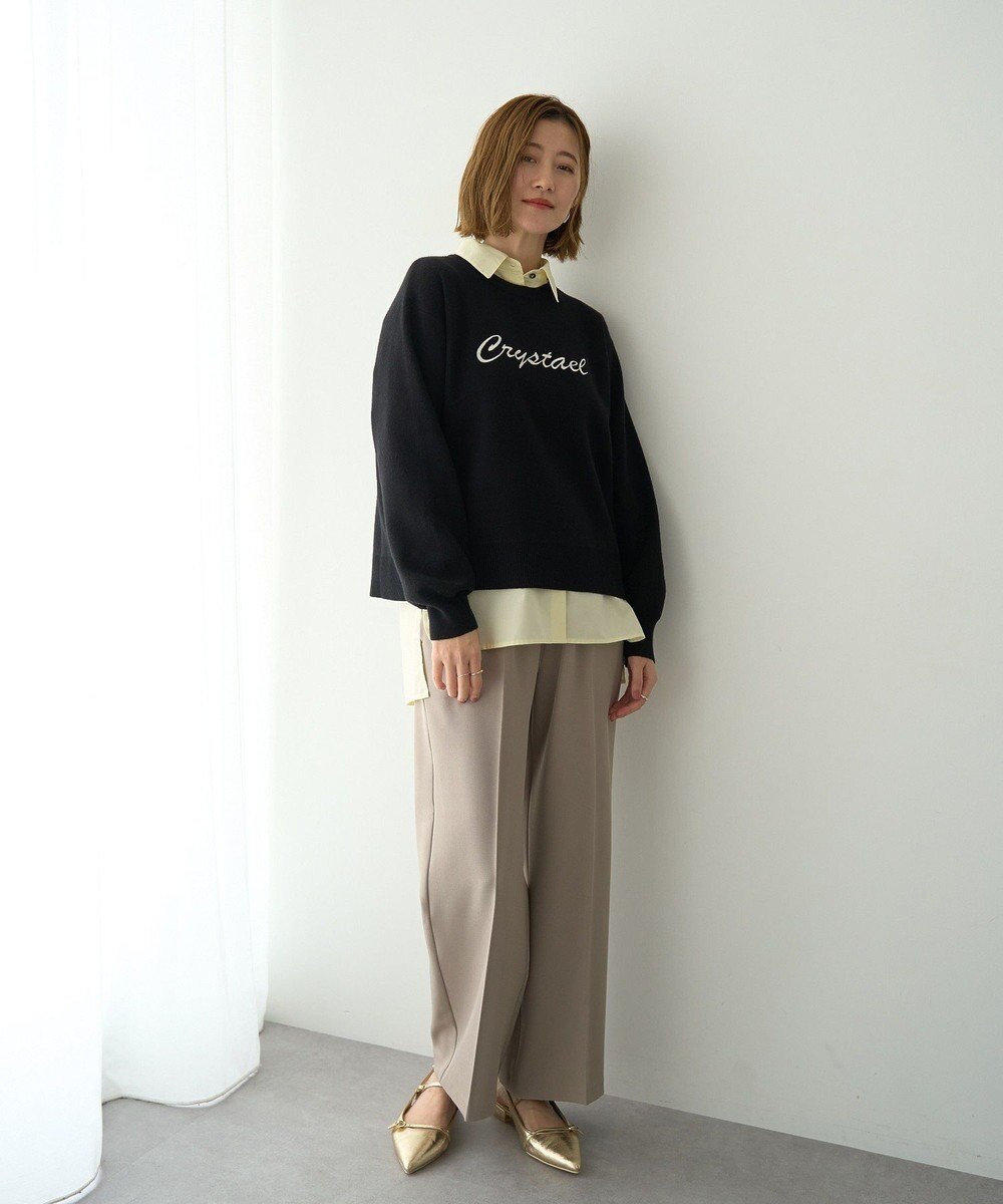 YECCA VECCA 刺繍ロゴニット 