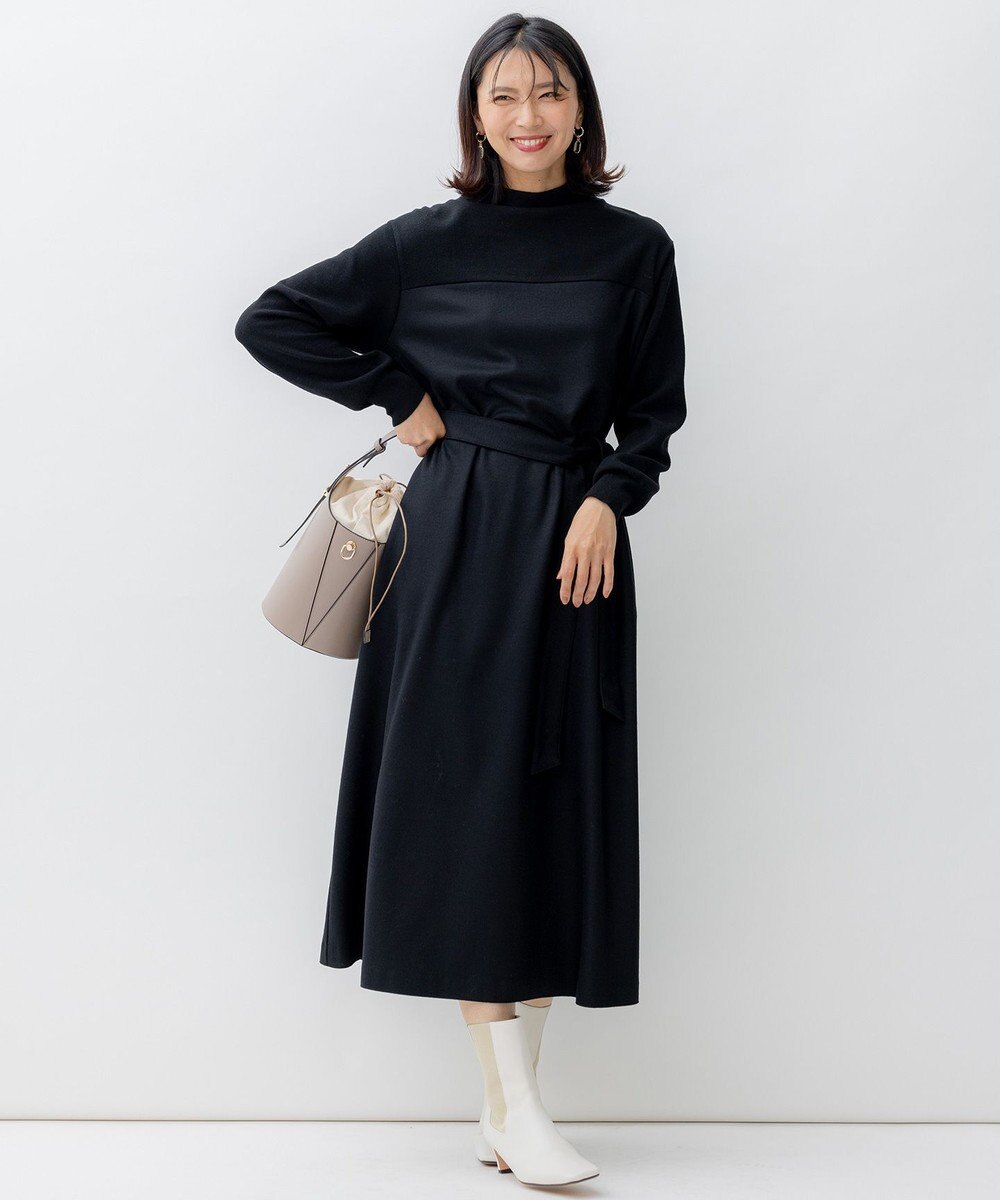 23区 L 【洗える】ウールミルドジャージー ワンピース 