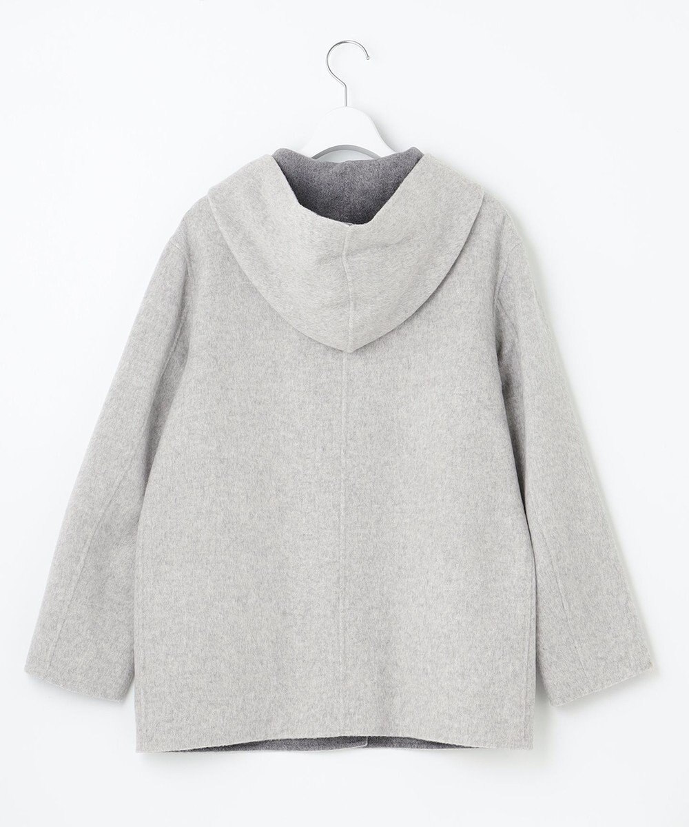 J.PRESS LADIES 【リバーシブル】ウールナイロン リバー フーデッドコート 