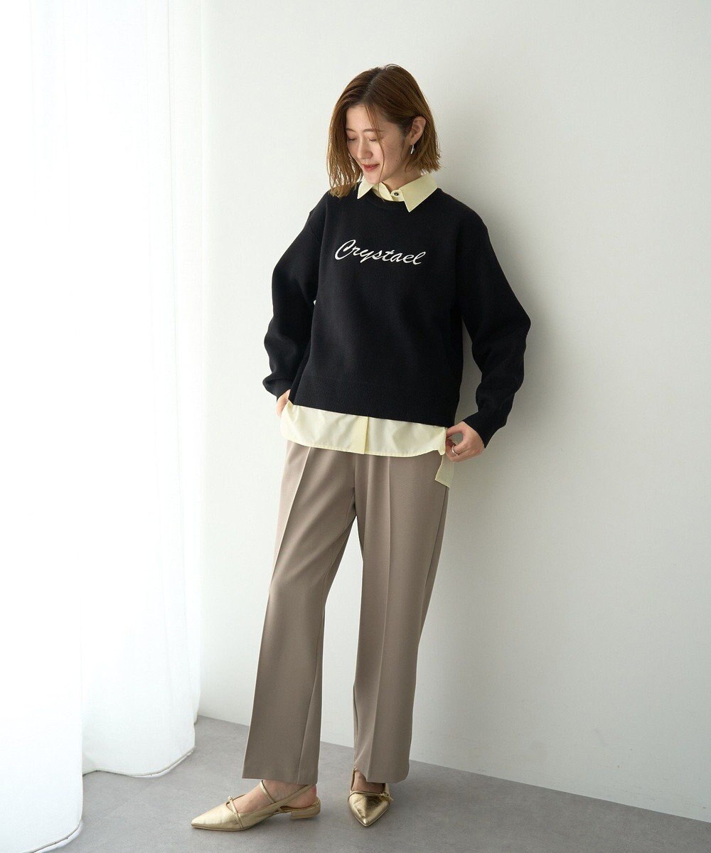 YECCA VECCA 刺繍ロゴニット 