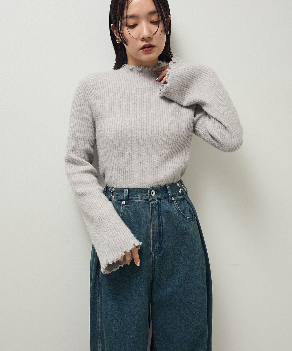 Green Parks ・ｓｗｉｎｇ　ｂｙ　ウラシャギーフレアスリーブニット 